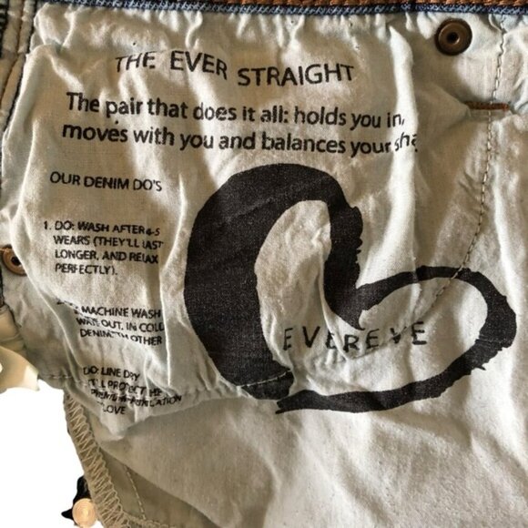 Evereve The Ever Straight Jeans Size 29 Medium Wash Denim - Picture 13 of 16